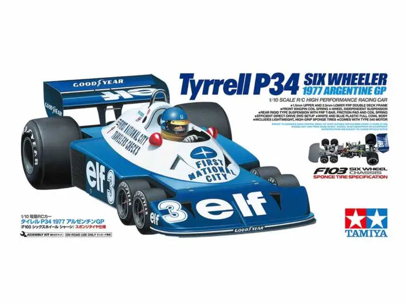 Tamiya 47486 Tyrrell P34 Six Wheeler 1/10 Fjernstyret Bil - Speedhobby.dk Alt i Fjernstyrede Biler og Tilbehør