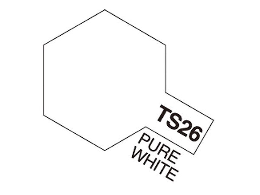Tamiya TS-26 Pure White Spray Maling - Speedhobby.dk Alt i Fjernstyrede Biler og Tilbehør
