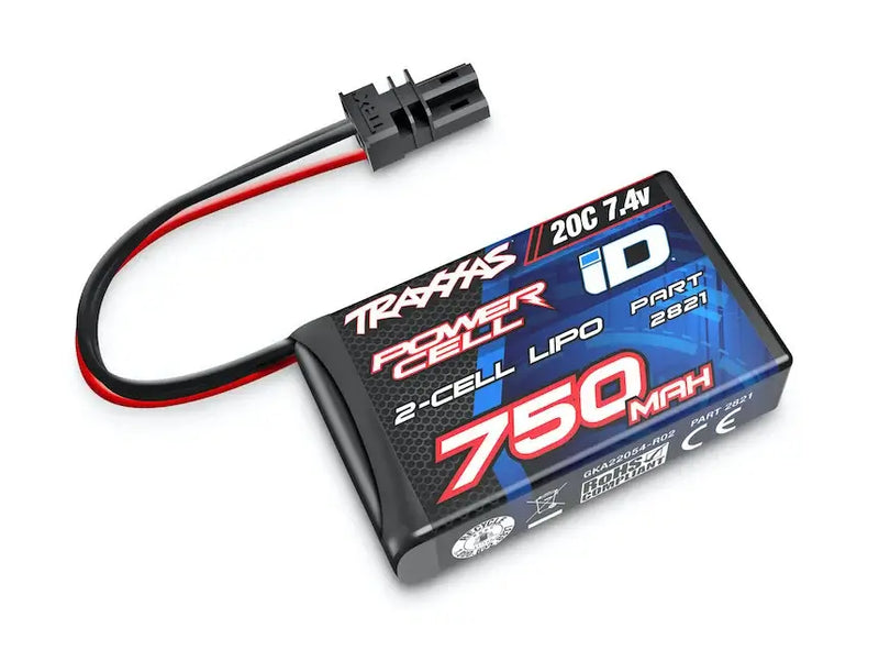 Traxxas 2821 Power Cell 750mAh 7.4V 2S LiPo Batteri - Speedhobby.dk Alt i Fjernstyrede Biler og Tilbehør