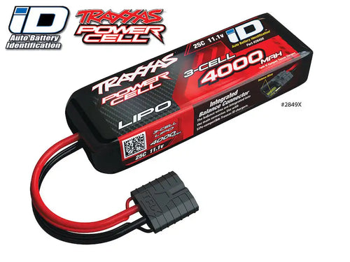 Traxxas 2849X Power Cell 4000mAh 11.1V 3S LiPo Batteri - Speedhobby.dk Alt i Fjernstyrede Biler og Tilbehør