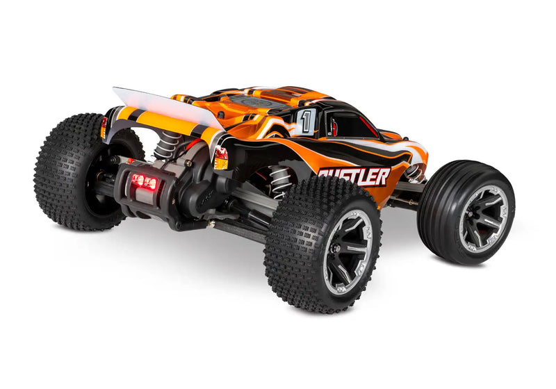 Traxxas Rustler 2WD m. LED Lys 1/10 Elektrisk Fjernstyret Bil - Speedhobby.dk Alt i Fjernstyrede Biler og Tilbehør