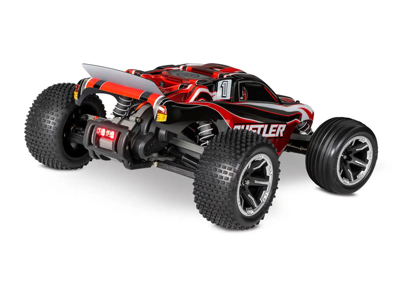 Traxxas Rustler 2WD m. LED Lys 1/10 Elektrisk Fjernstyret Bil - Speedhobby.dk Alt i Fjernstyrede Biler og Tilbehør