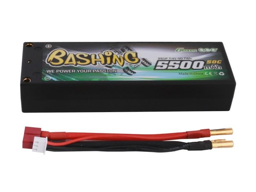 Gens Ace 7.4V 2S 5500 mAh Hardcase LiPo Batteri (T-Stik) - Speedhobby.dk Alt i Fjernstyrede Biler og Tilbehør