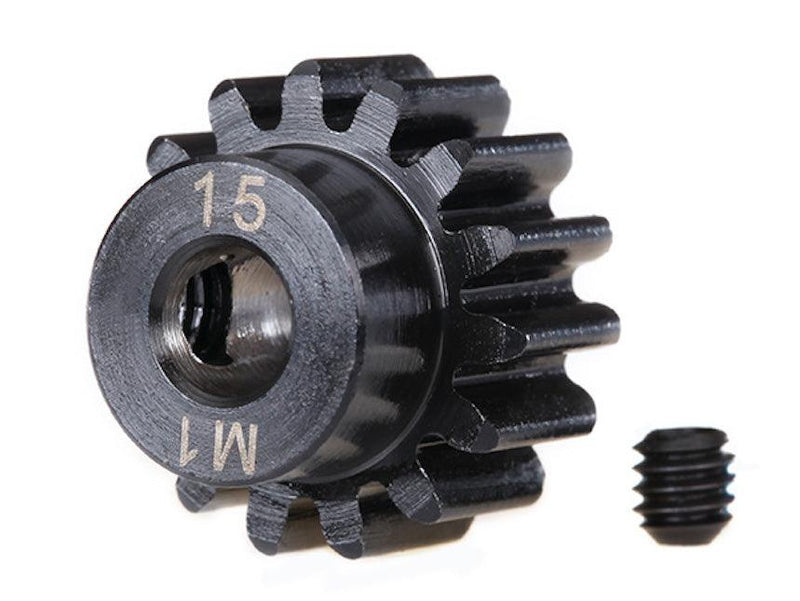 Traxxas 6487R Pinion Gear 15-Tands (Maskinskåret) - Speedhobby.dk Alt i Fjernstyrede Biler og Tilbehør