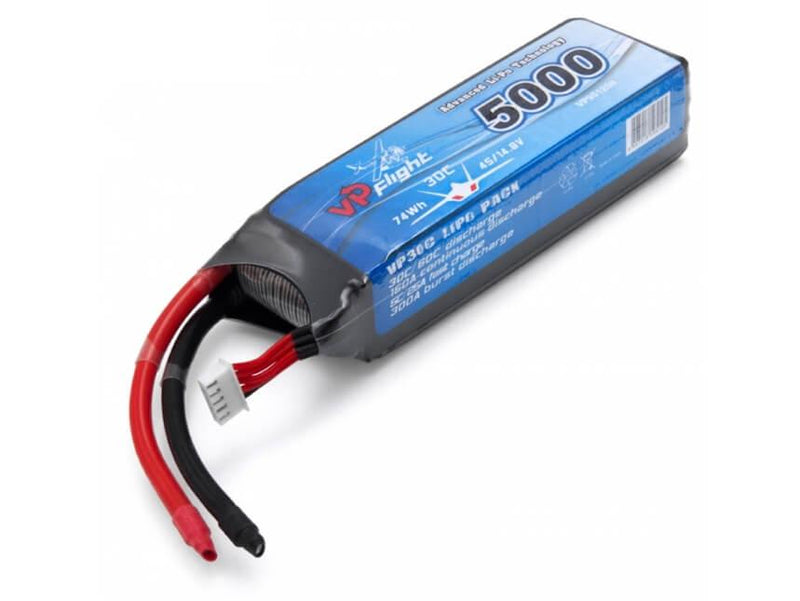 Vapex 14.8V 4S LiPo Premium Batteri 5000mAh u/ Stik - Speedhobby.dk Alt i Fjernstyrede Biler og Tilbehør